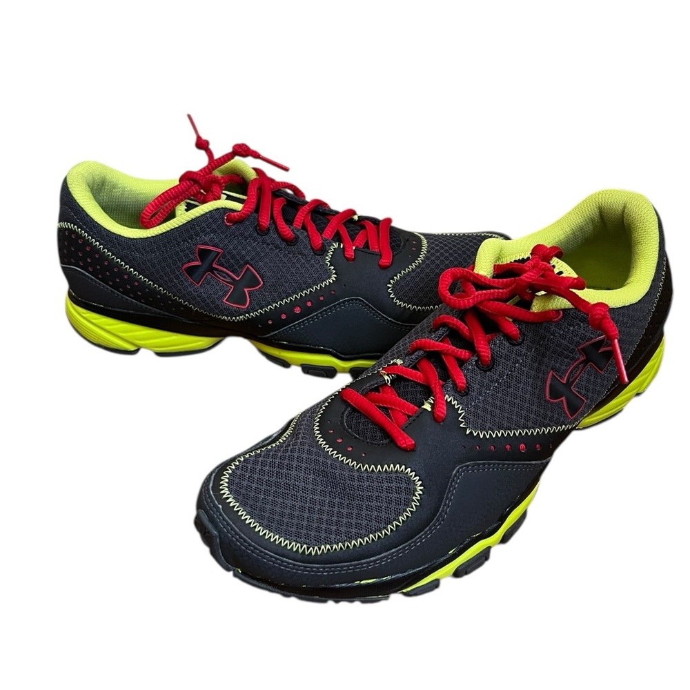 Under Armour Men’s Neon Green Grey FTHR Shield Running Shoes Size 11.5